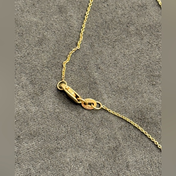 Roberto Coin 18K Yellow Gold and Diamond Initial ‘M’ Pendant Necklace - Picture 3 of 6